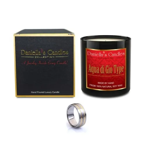 Daniellas Candles - MC100102-R10 - Aqua Di Gio Type Mens Jewelry Candle