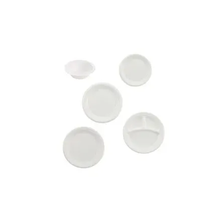 Lagasse - Dart - DCC9CPWQR - Partitioned Plate Dart White Single Use Foam 9 Inch Diameter
