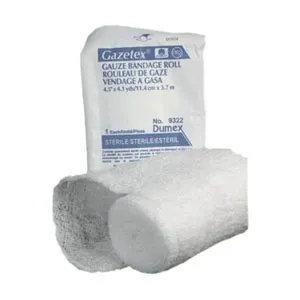 Gentell - Gazetex - 9322 - Gazetex Bandage Rolls, 4-1/2" x 147", 6 Ply, Sterile, Latex-Free.
