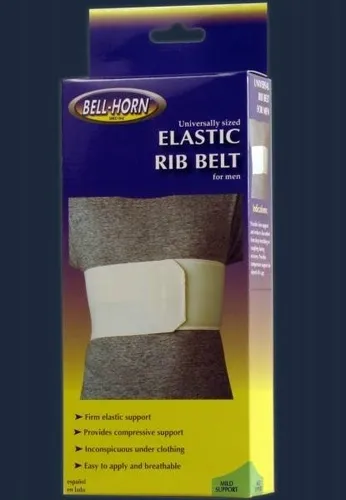 Djo - From: BH89050 To: BH89061  Bell Horn Male Rib Belt Universal, 28"   50'' Rib, White, Provides Firm Support and Reduces Discomfort