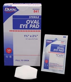 Dukal - 841 - Eye Pad, Oval, Sterile