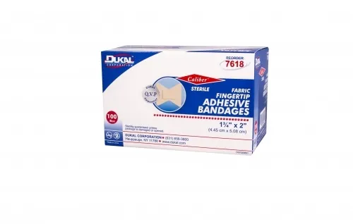 Dukal - 7618 - Bandage, Flexible Fabric Adhesive Strips, Fingertip