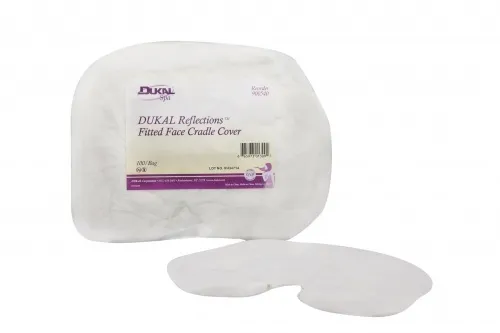 Dukal - 900540 - Fitted Face Cradle Cover, White, Disposable, 100/bg, 12 bg/cs
