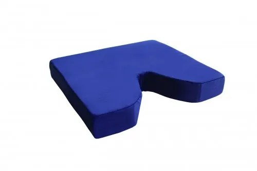Essential Medical Supply Sloping Bucket Seat Car Cushion with Coccyx Cut  Out with Navy Cover 