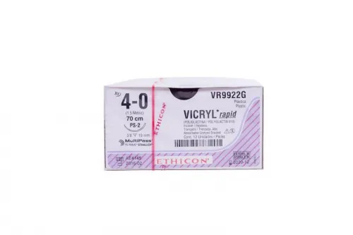 Ethicon Suture - VCP761D - ETHICON VICRYL PLUS COATED ANTIBACTERIAL SUTURE REVERSE CUTTING SIZE 30 818" UNDYED BRAIDED 1DZ/BX