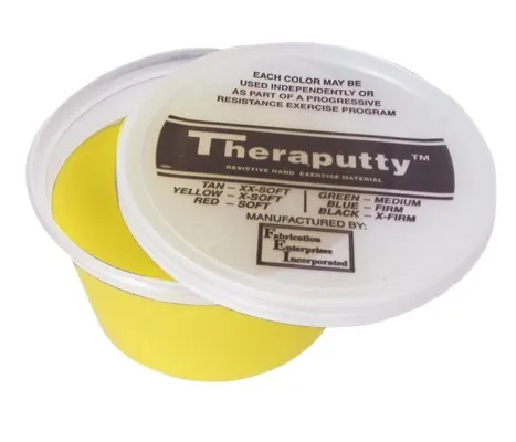Fabrication Enterprises - 10-2601 - Cando Antimicrobial Theraputty Exercise Material - 2 Oz - Yellow - X-soft
