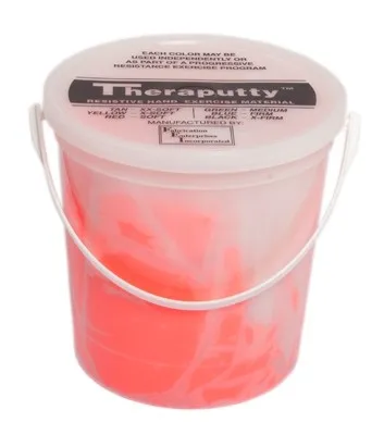 Fabrication Enterprises - 10-2652 - Cando Antimicrobial Theraputty Exercise Material - 5 Lb - Red - Soft