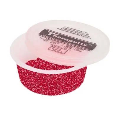 Fabrication Enterprises - 10-2765 - Cando Sparkle Theraputty Exercise Material - 2 Oz - Red - Soft