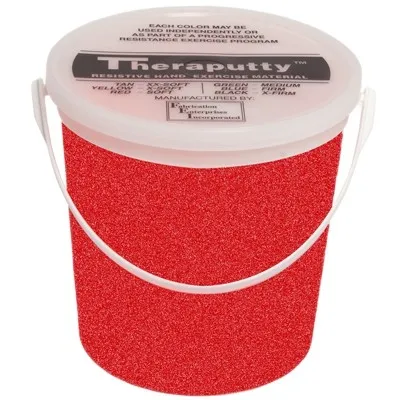 Fabrication Enterprises - 10-2785 - Cando Sparkle Theraputty Exercise Material - 5 Lb - Red - Soft