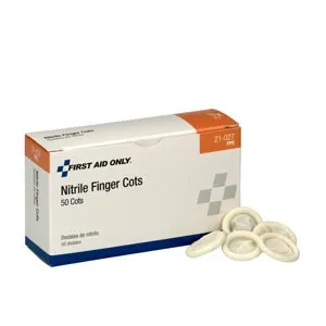 First Aid Only - 21-027 - Nitrile Finger Cots, 50/bx (DROP SHIP ONLY - $50 Minimum Order)