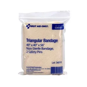 First Aid Only - J578 - Muslin Triangular Bandage, 40"x40"x56", 20/bx (DROP SHIP ONLY - $50 Minimum Order)