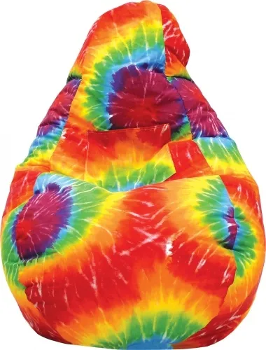 Gold Medal - From: 31011256830TD To: 31011284935TD - Large Tear Drop Demin Look Bean Bag with Pocket Color: Tie Dye Type of Upholsery: Cotton