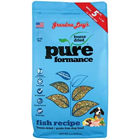 Grandma Lucys - From: 235946 To: 235947 - Freeze Dried Dog Food Fish 1 lb. Pureformance