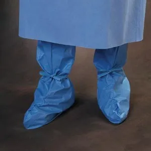 O & M Halyard - Hi Guard - 69672 - O&M Halyard  Boot Cover  X Large Knee High Nonskid Sole Blue NonSterile