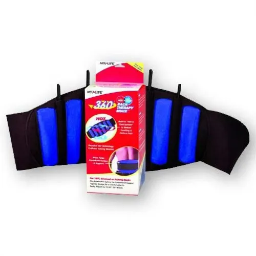 Apothecary Products - Health Enterprises - 400629 - 360 Cold Therapy Back Brace, Black, 26" to 50" Waist Size, Extension Strap, Easy to Apply