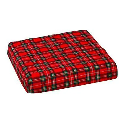 Hermell - CP4411 - Convoluted Wheelchair Cushion w/Plaid Polycotton Zippered Cover