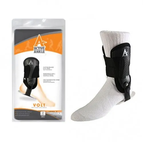 Hygenic - From: 760150 To: 760151 - Active Ankle Volt Rigid Ankle Brace, Black, Small.