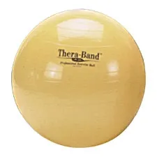 Hygenic - Thera-Band - HYG23545CM - Thera Band Thera Band Exercise Ball, 18", Yellow, High Quality, Increases Flexibility and Coordination
