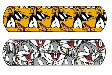 Dukal - 1075737 - Looney Tunes&#153; Bugs Bunny&#153; & Daffy Duck&#153; Assorted, Stat Strip, &frac34;" x 3", 100/bx, 12 bx/cs