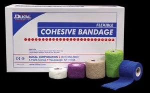 Dukal - 8015T - Bandage, Cohesive, 1", Non-Sterile, Tan, 5 yds/rl, 30 rl/bx