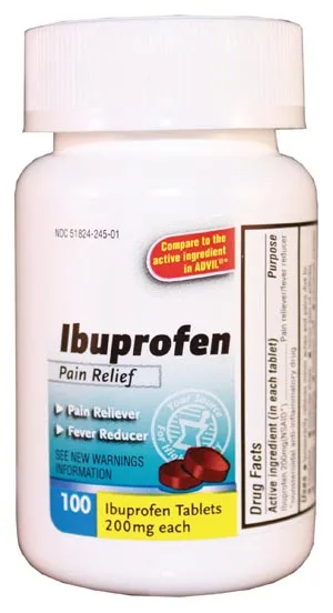New World Imports - IBUT100 - Ibuprofen Tablets, 200mg, Compared to the Active Ingredients in Advil Tablets, 100/btl, 24 btl/cs (Not Available for sale into Canada)