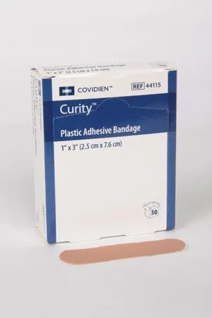 Cardinal Health - 44115 - Adhesive Bandage, &frac34;" x 3", Plastic, 50/bx, 72 bx/cs (45 cs/plt) (Continental US Only)