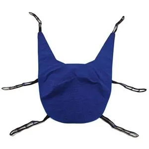 Invacare - Reliant Transfer Slings - From: R100 To: R102 -  Reliant Divided Leg Sling with Head Support X Large, 72 3/10" L x 44 1/2" W, 43 1/5" L Back, Blue Binding, Polyester/Nylon, 450 lb. Weight Capacity