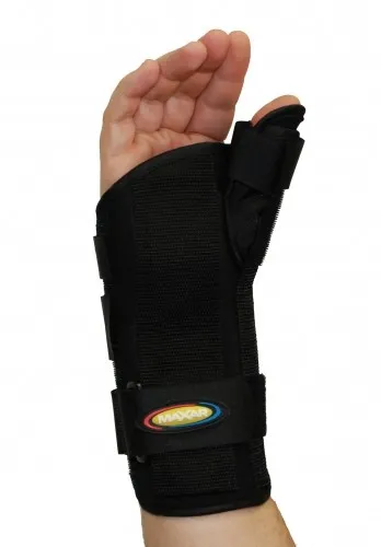 ITA-MED - MAXAR - From: WRS-203L To: WRS-203R -  Wrist Splint with Abducted Thumb (for left hands, perforated breathable foam. removable aluminum palmar & dorsal stays)