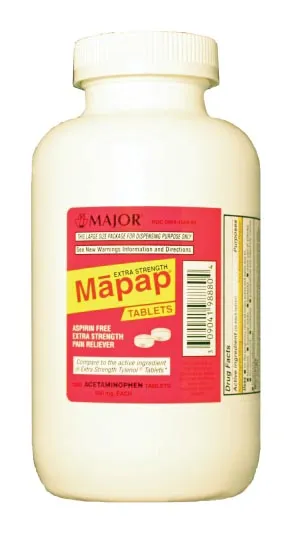 Major Pharmaceuticals - From: 100442 To: 100444 - Mapap, 500mg, 24s, Boxed, Compare to Tylenol, NDC# 00904 1983 24