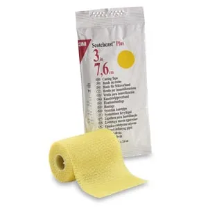 3M - 82003Y - Plus Casting Tape, Standard, 3" x 4 yds, Yellow, 10/cs (Continental US+HI Only)