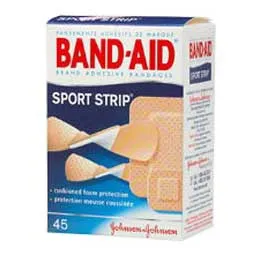 Johnson & Johnsonnsumer - 004723 - Band-Aid Sport Strip Adhesive Bandage, Extra Wide 1 x 3", Cushioned Foam, Water-resistant Adhesive, Sterile