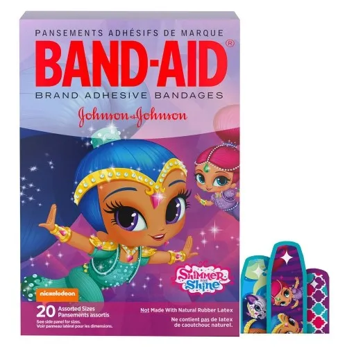 J&J From: 117082 To: 117084 - Band-Aid Decorative Shimmer And Shine Assorted 20 Ct. Elena