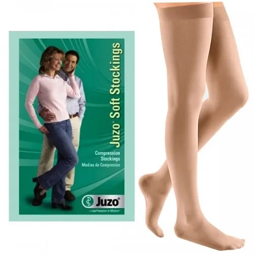 Juzo - 2001AGFFSB145 - Juzo Soft Thigh-High with Silicone Border, 20-30, Full Foot