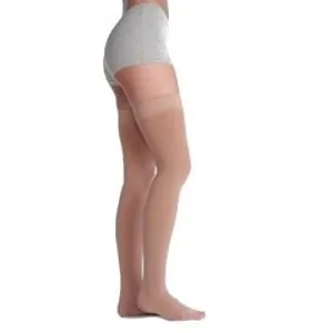 Juzo - From: 2002AGSB142 To: 2002AGSB144 - soft, 30 40 mmhg, thigh with silicone border, open toe, regular, size 2, beige.
