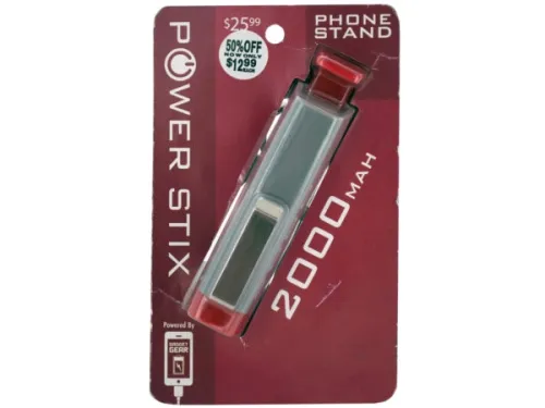 Kole Imports - EL683 - Power Stix Power Bank With Pull-out Phone Stand