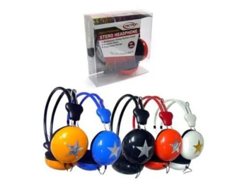 Kole Imports - EL952 - Digital Multimedia Star Accent Stereo Headphones