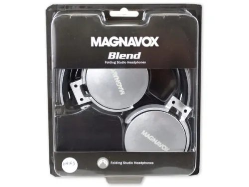 Kole Imports - EN163 - Magnavox Space Gray Blend Folding Studio Headphones