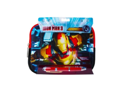 Kole Imports - En232 - Iron Man 8  Universal Tablet Sleeve With Stylus