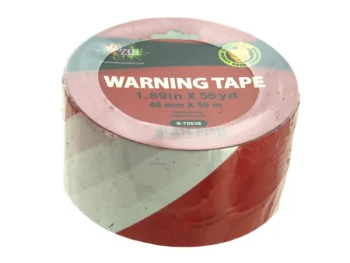 Kole Imports - ML228 - Red And White Warning Tape Roll