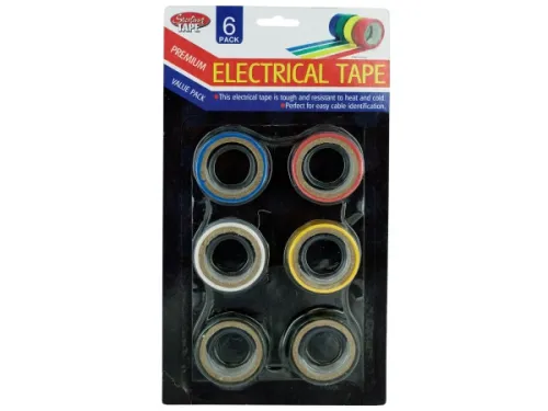 Kole Imports - MR101 - Electrical Tape In Assorted Colors, Pack Of 6