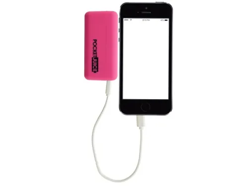 Kole Imports - OF908 - Pink Pocket Juice Rechargeable Power Bank