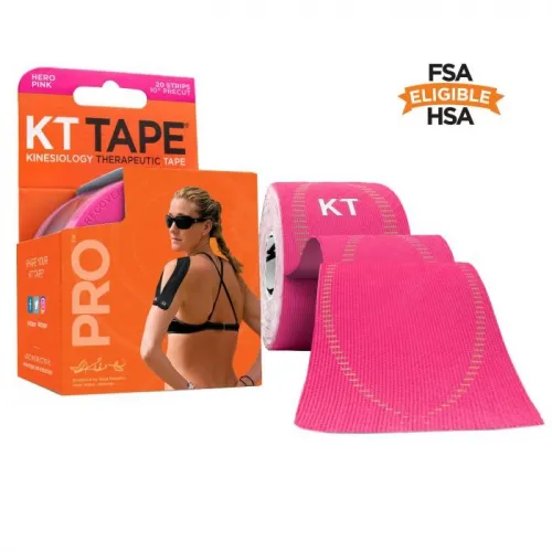 KT Health - 893169002363 - Pro Precut 20 Strip Roll - Hero Pink