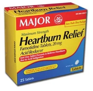 Major Pharmaceuticals - From: 006134 To: 006135 - Heartburn Relief, Maximum Strength, 25s, Compare to Pepcid AC Maximum Strength, NDC# 00904 5780 17