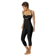 Marena - From: SFBHM-L-B To: SFBHM-S-H - Mid Calf Length Girdle w/ High Back Black
