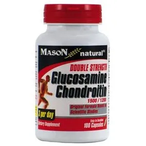 Mason Vitamins - From: 1303-100 To: 1303-180 - Glucosamine Chrondroitin Double Strength 1500/1200 3/Day Capsules, 100 Count.
