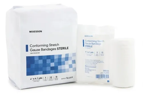 McKesson - 16-019 - Conforming Bandage 4 Inch X 4 1/10 Yard 1 per Pack Sterile Roll Shape
