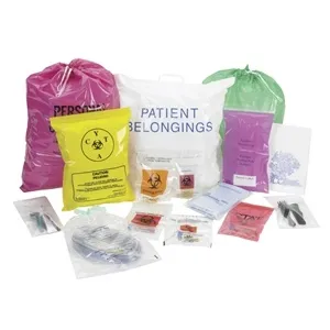 Medegen Medical - From: 3712 To: 3785 - Transport Bag, Zip Closure with Gusset Bottom, Clear/ No Print