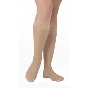 Medi Lp - From: 42503 To: 42553 - Mediven sheer and soft, calf petite, 15 20 compression, closed toe, natural, size 3.