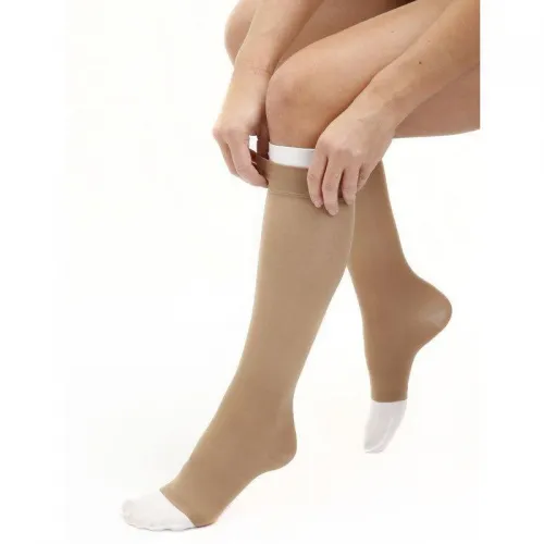 Mediusa - Mediven - D240015 - Compression Stocking With Liner Mediven Knee High X-large Beige Stocking: Open Toe, Liner: Closed Toe