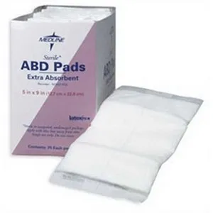 Medline Industries - NON21459 - Sterile Multi-Trauma Dressing Abdominal Pad, 10" W x 30" L, Latex-Free, Soft